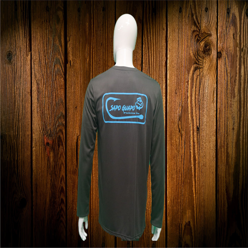 Grey and Blue Logo Performance Shirt