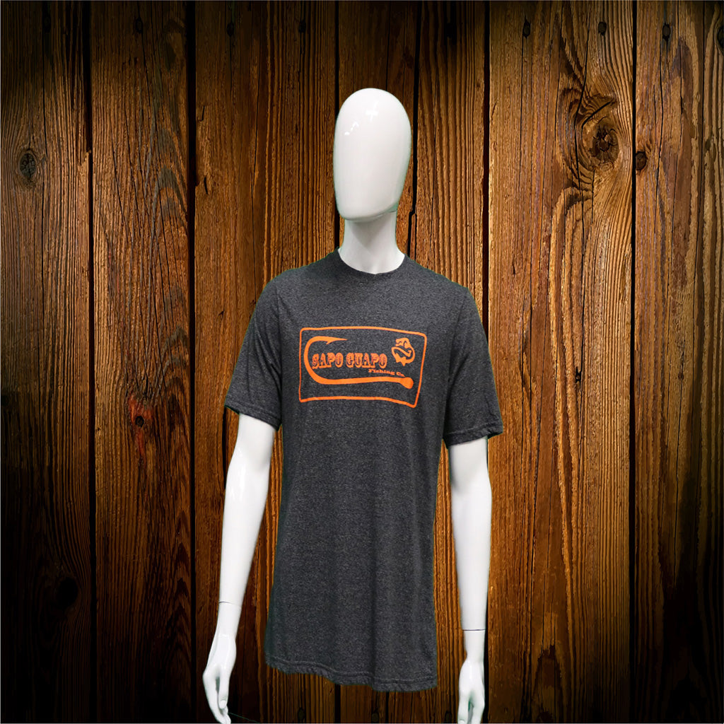 Dark Grey and Orange Logo Tee