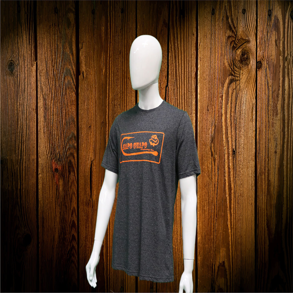 Dark Grey and Orange Logo Tee