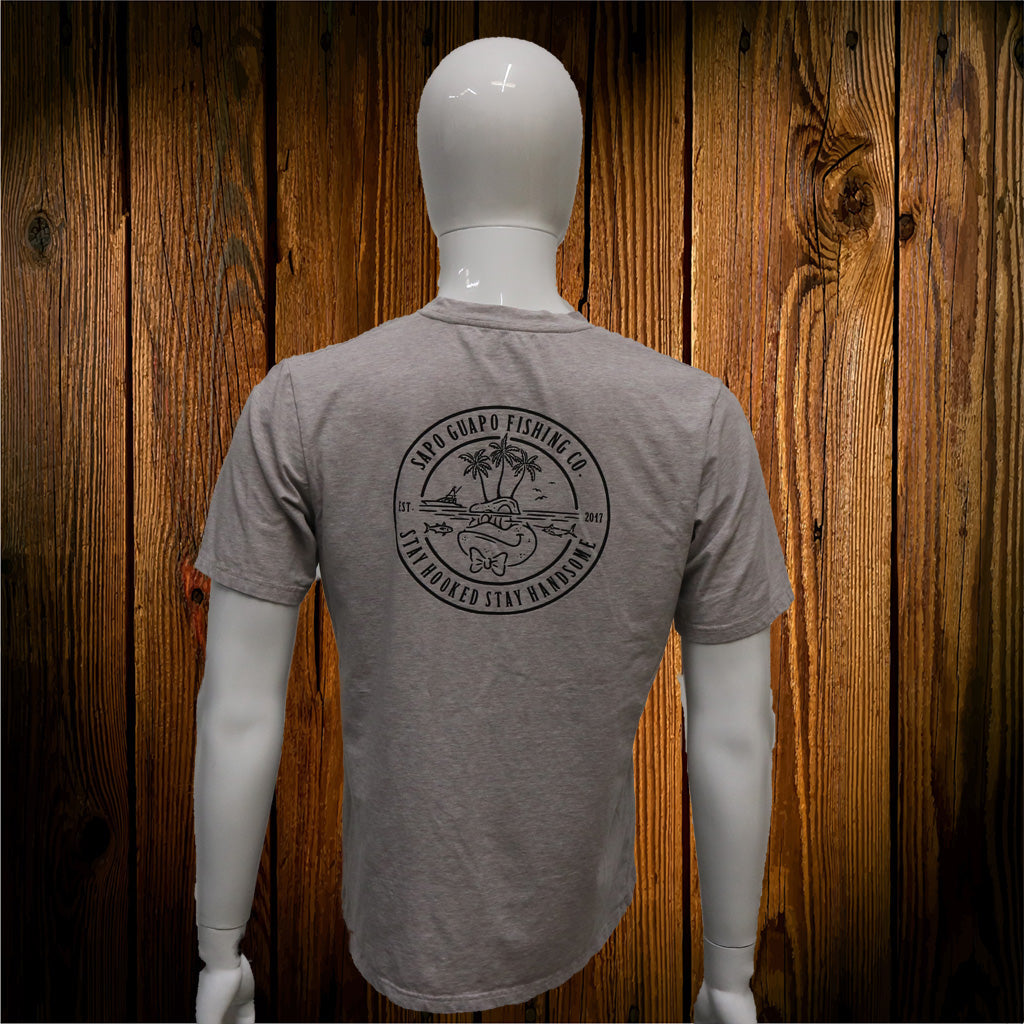Grey Tri-Blend Sapo Island Pocket Tee