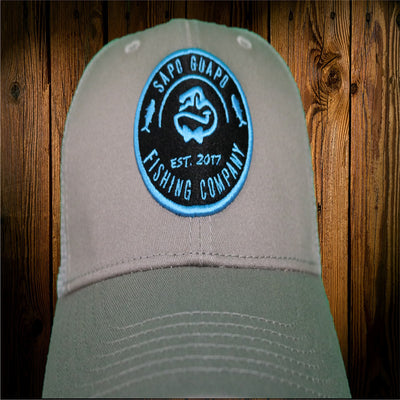 Grey Mesh and Blue Logo Snapback