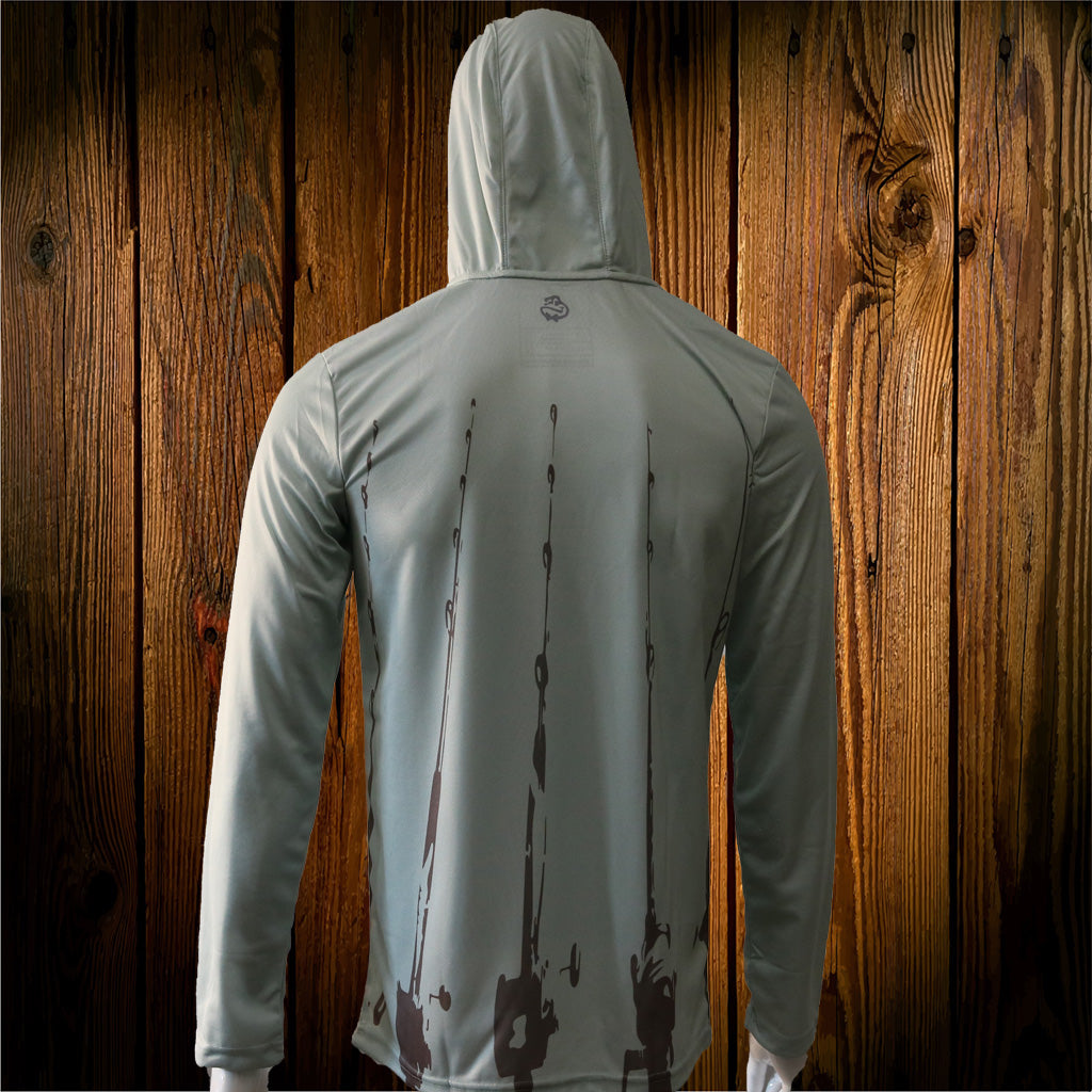 Seafoam Blue Rod Roulette Hooded Performance Shirt