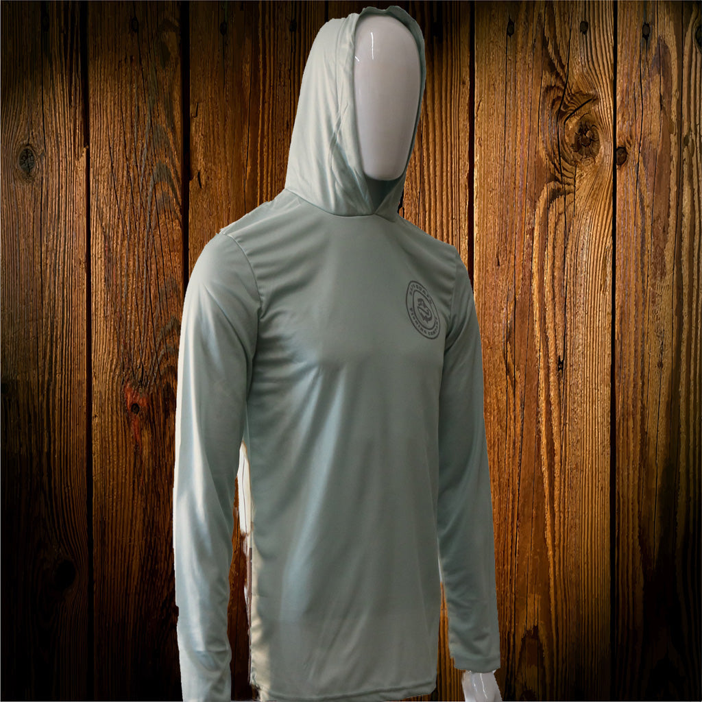 Seafoam Blue Rod Roulette Hooded Performance Shirt