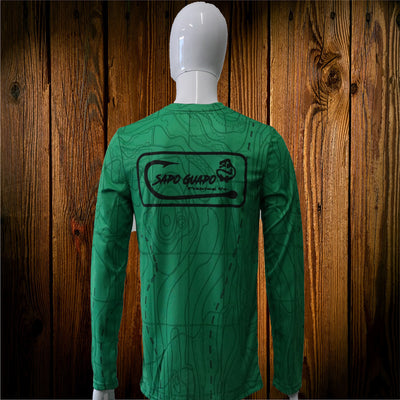 Verde Topographic Performance Shirt - Sapo Guapo Fishing Company